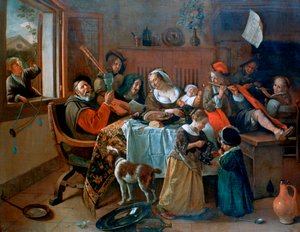 La Familia Alegre, 1668 de Jan Havickszoon Steen