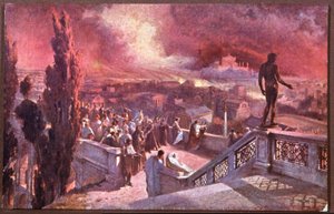 Incendie de Rome, Gran incendio de Roma (postal) de Jan Styka