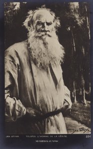 León Tolstói (1828-1910), novelista, cuentista y dramaturgo ruso de Jan Styka