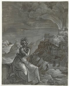 Casandra lamenta la caída de Troya. 1550-55