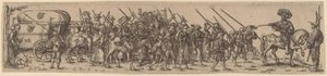 El tren de equipajes con el sargento mayor de Jan Theodor de Bry after Barthel Beham