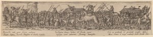 Tren del ejército y la muerte de Jan Theodor de Bry after Erhard Schön