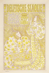 Un cartel publicitario para el aceite de ensalada Delft, 1894