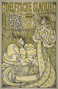 Cartel para aceite de ensalada Delft, 1894
