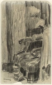 Sillón con cortinas parciales de Jan Toorop