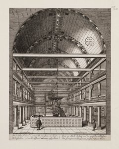 Interior de la Sinagoga Portuguesa en Ámsterdam de Jan Veenhuysen