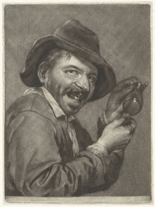 Hombre con un vaso vacío (el Gusto) Los cinco sentidos (título de la serie) de Jan Verkolje (I)