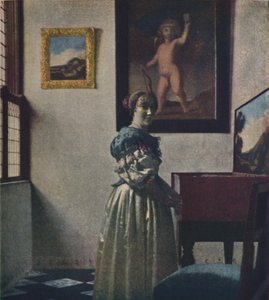 Una dama de pie en el virginal, c1670-1672 de Jan Vermeer van Delft