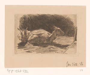 Dos cabras de Jan Veth (signed by artist)