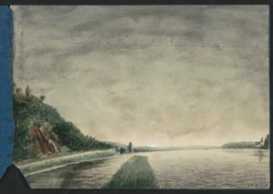 Paisaje de montaña junto a un lago de Jan Veth
