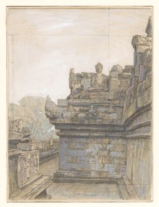 Vista de una de las terrazas del Borobúdur de Jan Veth