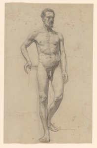 Desnudo masculino de pie, visto de frente de Jan Veth