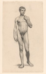 Desnudo masculino de pie, visto de frente de Jan Veth