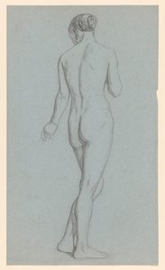 Mujer desnuda de pie, vista desde atrás de Jan Veth