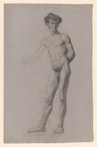 Joven desnudo de pie de Jan Veth