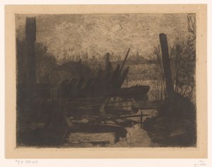 Naufragios en un paisaje de pólder de Jan Veth