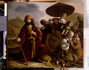 Jacob buscando el perdón de Esaú (óleo sobre lienzo)