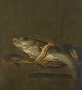Naturaleza muerta con un eglefino y un dorado de Jan Vonck