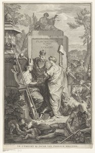 Representación alegórica con la fundación de Utrecht Place book 