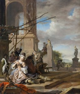 Un patio italiano, c.1660-65 (óleo sobre lienzo)