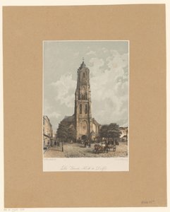 Vista de la Iglesia Nueva en Delft La Gran Iglesia de Delft (título sobre el objeto)