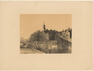 Paisaje urbano con canal de Jan Weissenbruch