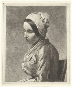 Estudio de una mujer sentada