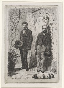 Autorretrato con Frederik Hendrik Weissenbruch
