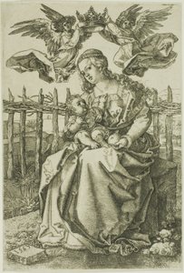 Madonna coronada por dos ángeles de Jan Wierix