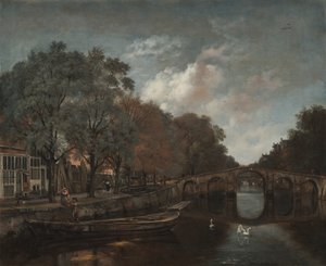Herengracht, Amsterdam, c.1661 (óleo sobre lienzo) de Jan Wijnants