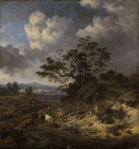 Paisaje montañoso con vacas de Jan Wijnants
