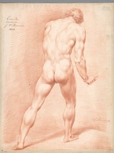 Desnudo masculino de pie, visto desde atrás (1er premio 1803) de Jan Willem Pieneman