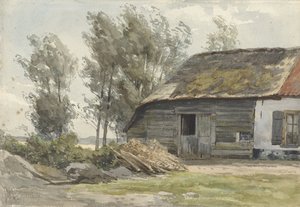 Casa de campo con granero de Jan Willem van Borselen