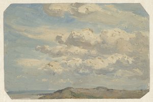 La cima de la duna con el mar a la izquierda de Jan Willem van Borselen