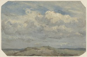 La cima de la duna con el mar de fondo de Jan Willem van Borselen