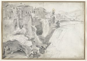Vista de la gran cascada de Tivoli