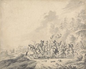 Una batalla de caballería de Jan Wyck