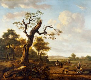A Hawking Party (óleo sobre lienzo) de Jan Wiynants