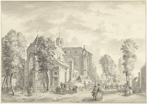Pieterskerk en Utrecht con la Catedral al fondo de Jan de Beijer