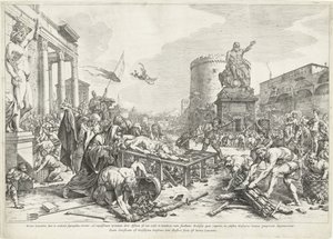Martelaarschap van Heilige Lawrence Beato Lawrence mientras (...) es Rome Lawrence (título sobre objeto) de Jan de Bisschop