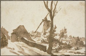 Molino de Viento Cerca de La Haya de Jan de Bisschop