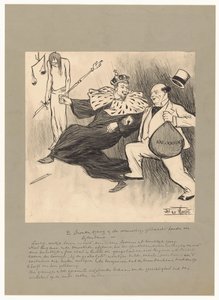 La autoridad ebria y el poder del dinero demasiado confiado realizan una danza de cadáveres (título sobre objeto) de Jan de Waardt (signed by artist)