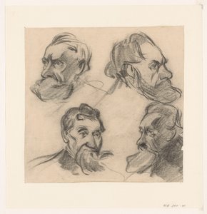 cabezas masculinas de Jan de Waardt