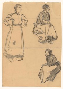 estudios de mujeres de Jan de Waardt