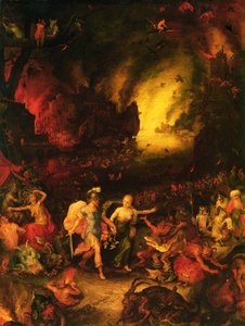 Eneas en el Hades (detalle) de Jan the Elder Brueghel