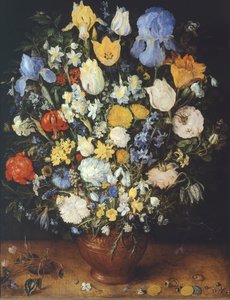 Ramo de flores en jarrón de cerámica de Jan the Elder Brueghel