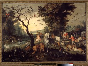 Entrada en el Arca Los animales entran en el Arca de Noé antes del Diluvio de Jan the Elder Brueghel