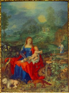 María con muchos animales de Jan the Elder Brueghel