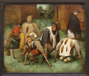 Los mendigos (óleo sobre tabla) de Jan the Elder Brueghel