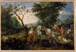 El embarque de animales en el Arca de Noé de Jan the Elder Brueghel